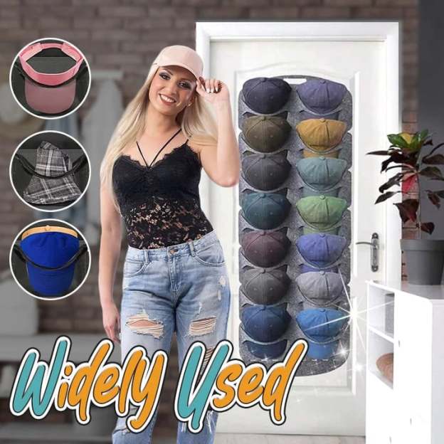 Hanging Multi-Pocket Hat Organizer Holder