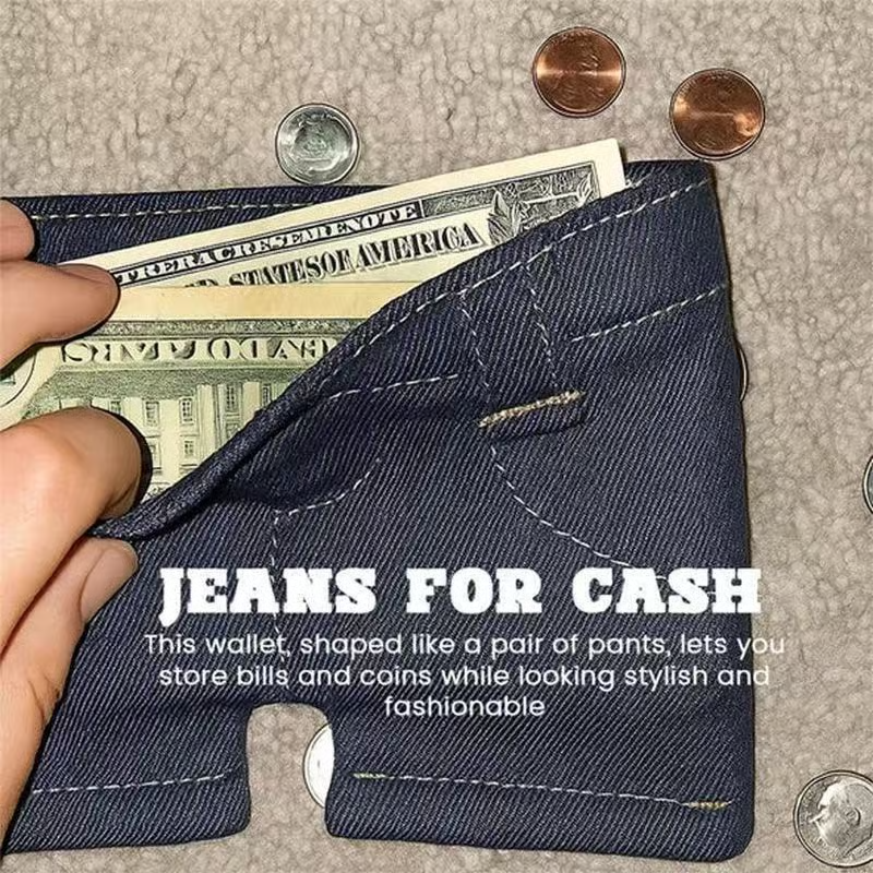Mini Jeans Wallet Foldable Wallet