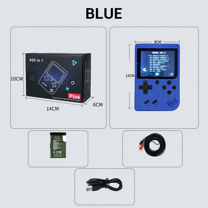 Rechargeable Mini Game Console - Over 400 Classic Games!