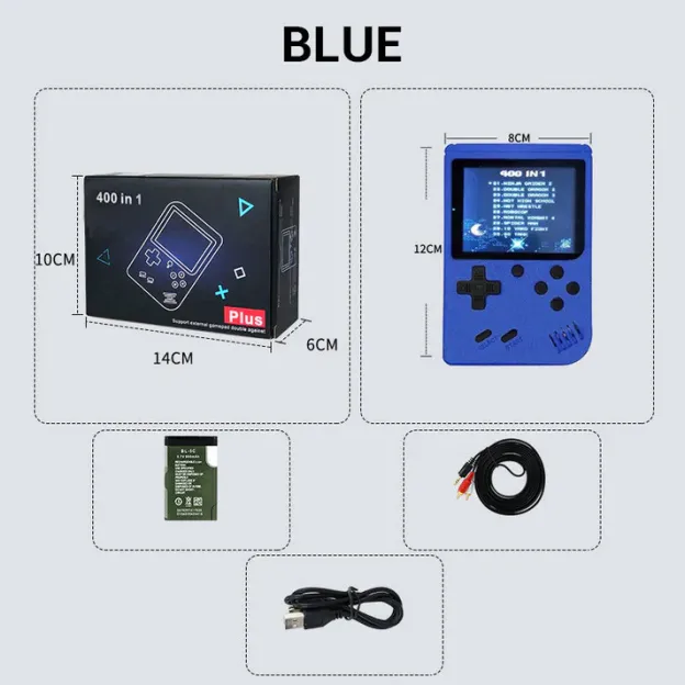 Rechargeable Mini Game Console - Over 400 Classic Games!