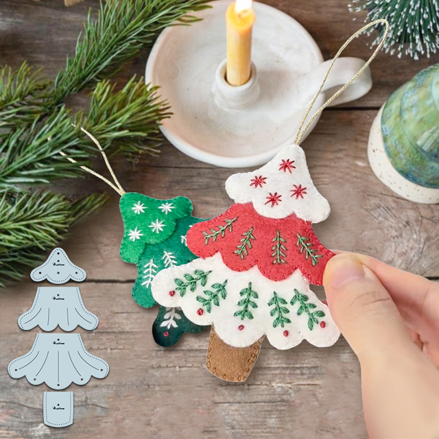 🔥HOT SALE - 49% OFF🔥-DIY Felt Christmas Tree Ornament Sewing Template – With Tutorial
