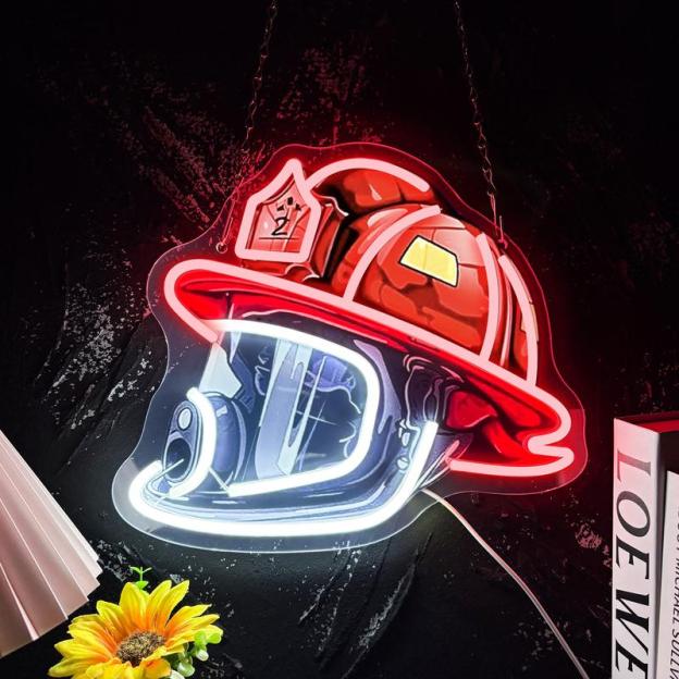🧑‍🚒Firefighter Helmet Neon Sign🎁
