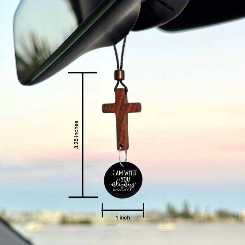 Bible Verse Car Rearview Hanging Cross Ornament