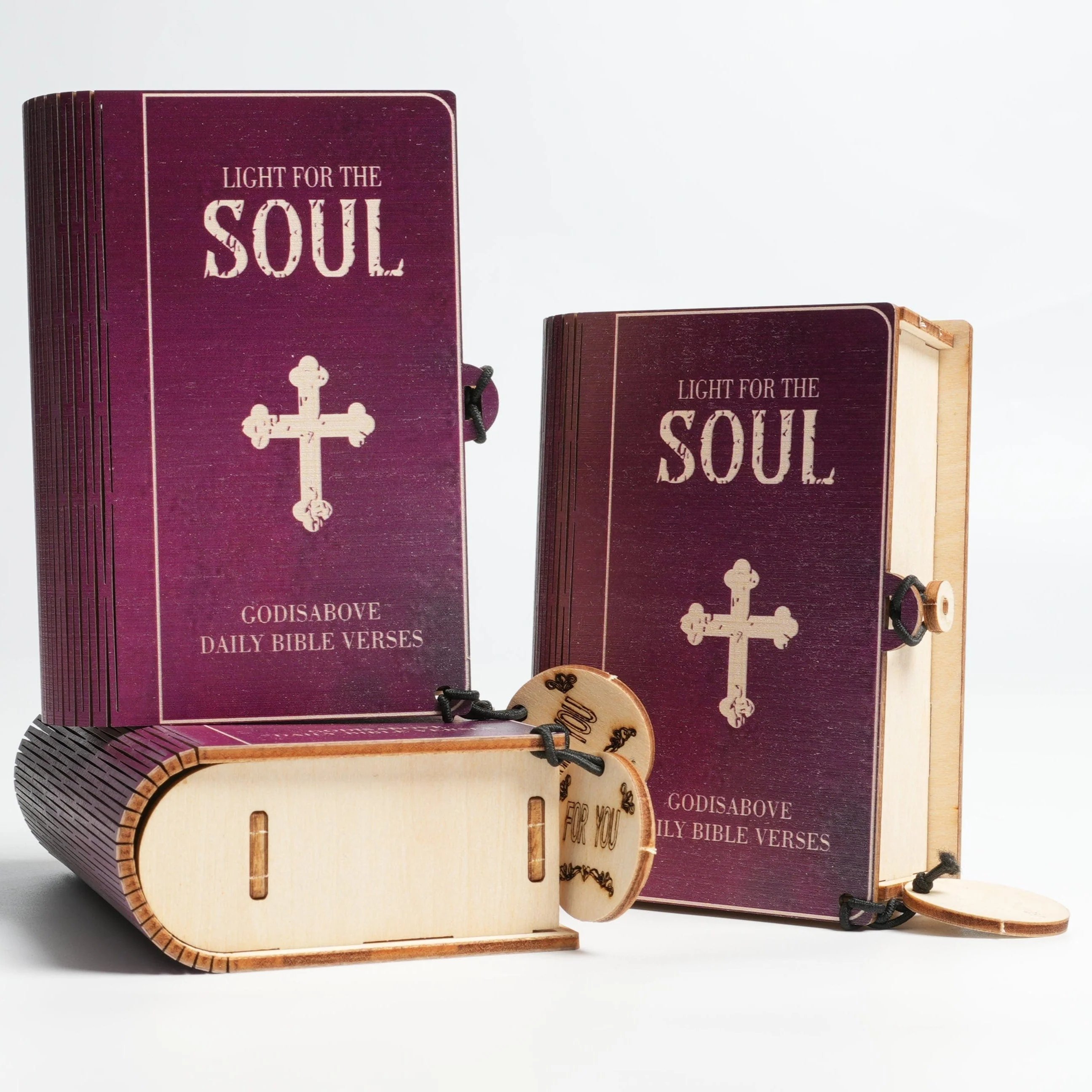 🔥HOT SALE - 49% OFF🔥 - ✝️Handmade Wooden Bible Verses Box - Daily Bible Verses (🎁 A Reminder of God's Words💖)