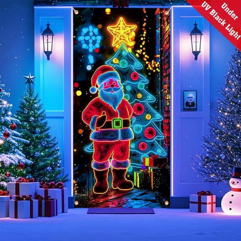 🏆Flash Sale⚡8K+ SOLD! Almost Gone-💥Fluorescent Christmas Door Cover Party Banner