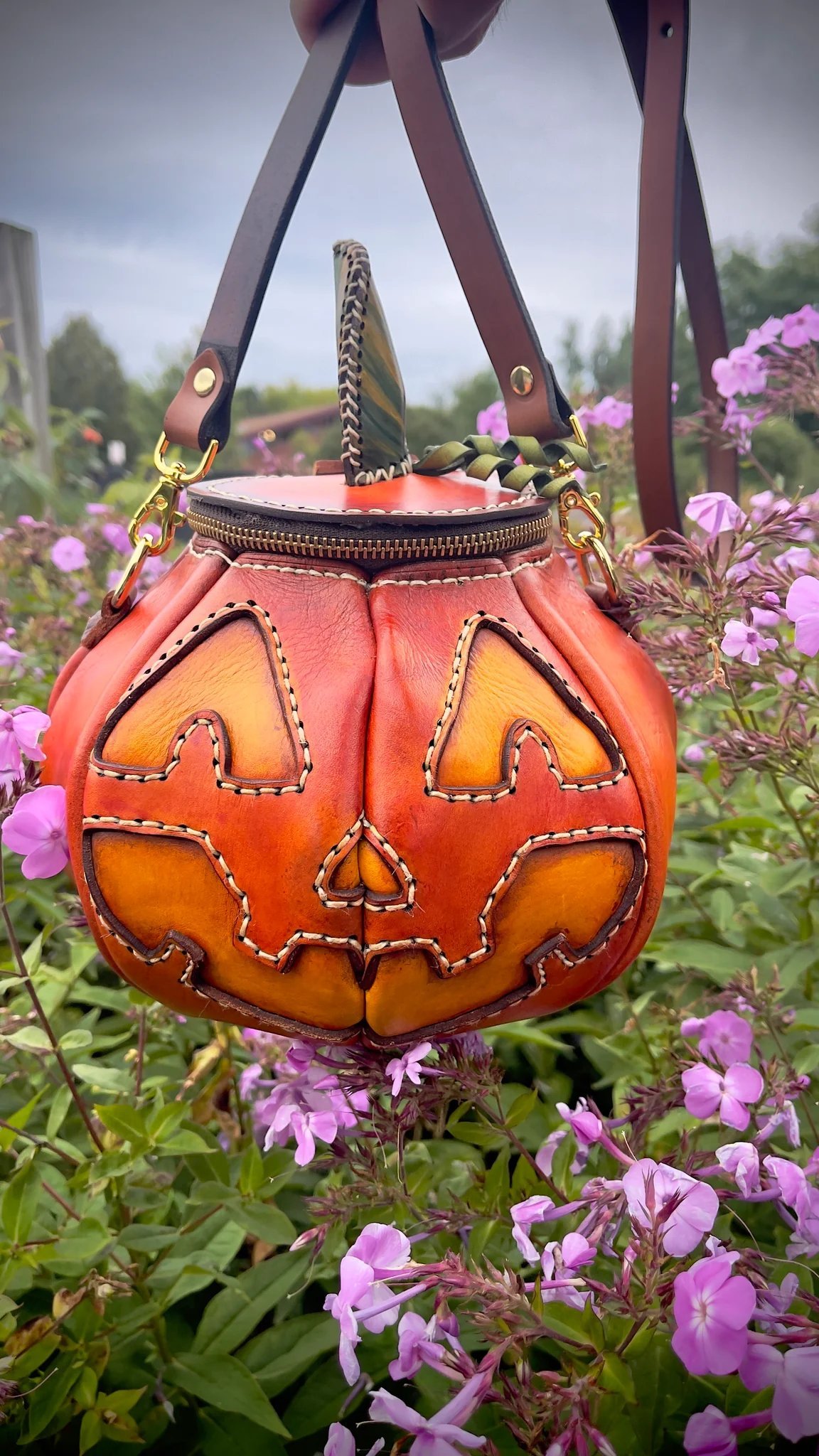 🔥HOT SALE - 49% OFF🔥-🎃The Great Purely handmade leather Pumpkin Bag