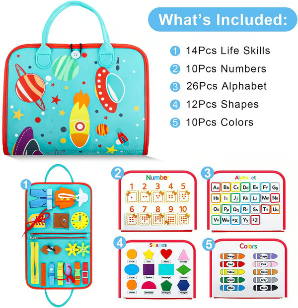 🔥Clearance Sale - 49% OFF🔥 Toddler Busy Board | Preschool Learning Activities | Gift for Kids🎁