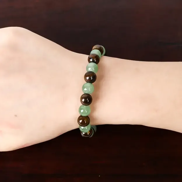 Relaxing Success Enhancing Prosperity & Abundance Beaded Stretch Unisex Jewelry For Personal Strength, Wellness, Wealth And Good Fortune