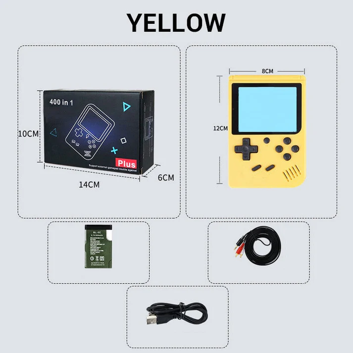 Rechargeable Mini Game Console - Over 400 Classic Games!