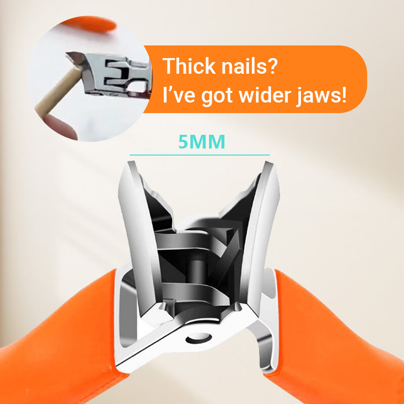 Wide Jaw Splash-proof Angled Nail Clippers