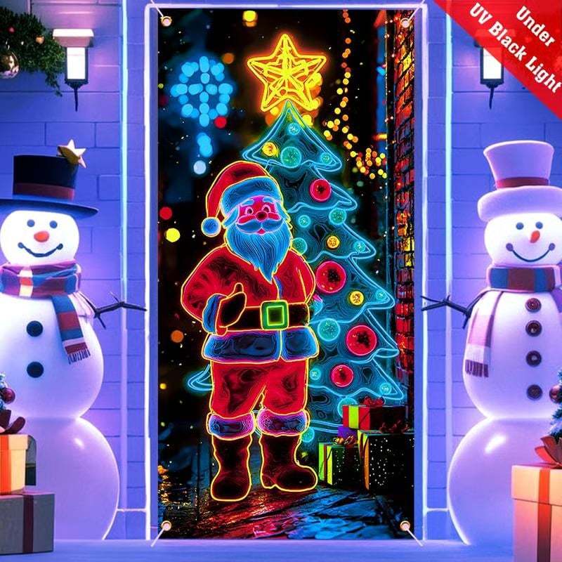 🏆Flash Sale⚡8K+ SOLD! Almost Gone-💥Fluorescent Christmas Door Cover Party Banner