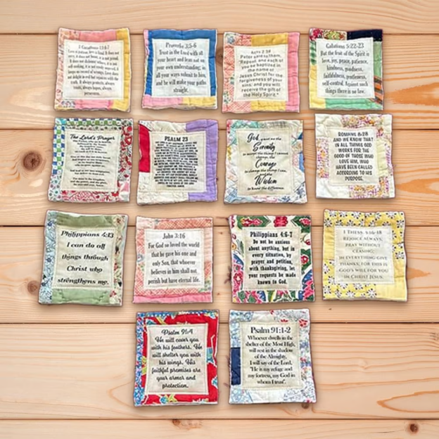 2024 Best Encouraged And Blessed Gift-Prayer Quilt with cross inside (tag included)