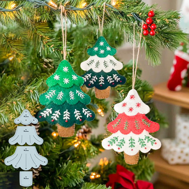 🔥HOT SALE - 49% OFF🔥-DIY Felt Christmas Tree Ornament Sewing Template – With Tutorial
