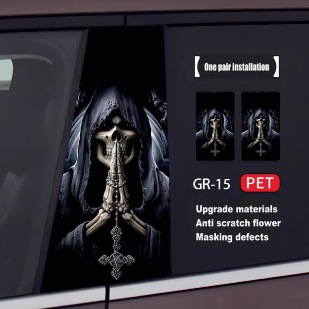Skull Series Car Door Sticker(2pcs)