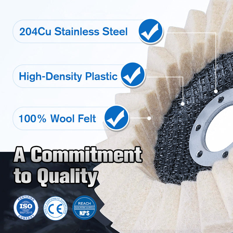 🎁For a limited time, Buy 1 Get 1 Free Shipping - ✨Wool Felt Flap Polishing Disc
