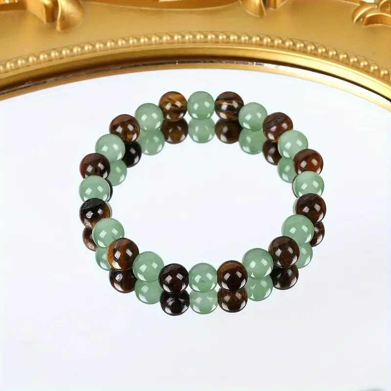 Relaxing Success Enhancing Prosperity & Abundance Beaded Stretch Unisex Jewelry For Personal Strength, Wellness, Wealth And Good Fortune