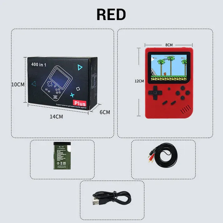 Rechargeable Mini Game Console - Over 400 Classic Games!