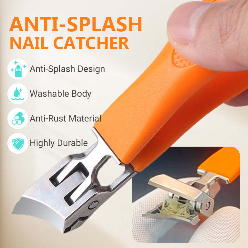 Wide Jaw Splash-proof Angled Nail Clippers