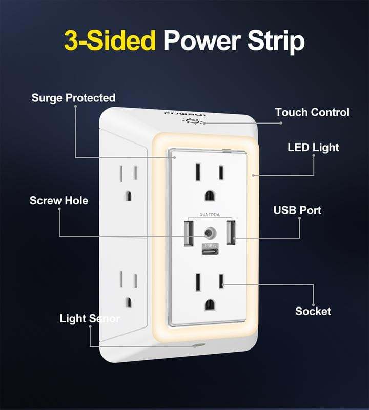 🔥HOT SALE - 49% OFF🔥Multi Plug Outlet Surge Protector
