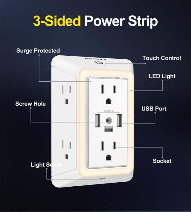 🔥HOT SALE - 49% OFF🔥Multi Plug Outlet Surge Protector