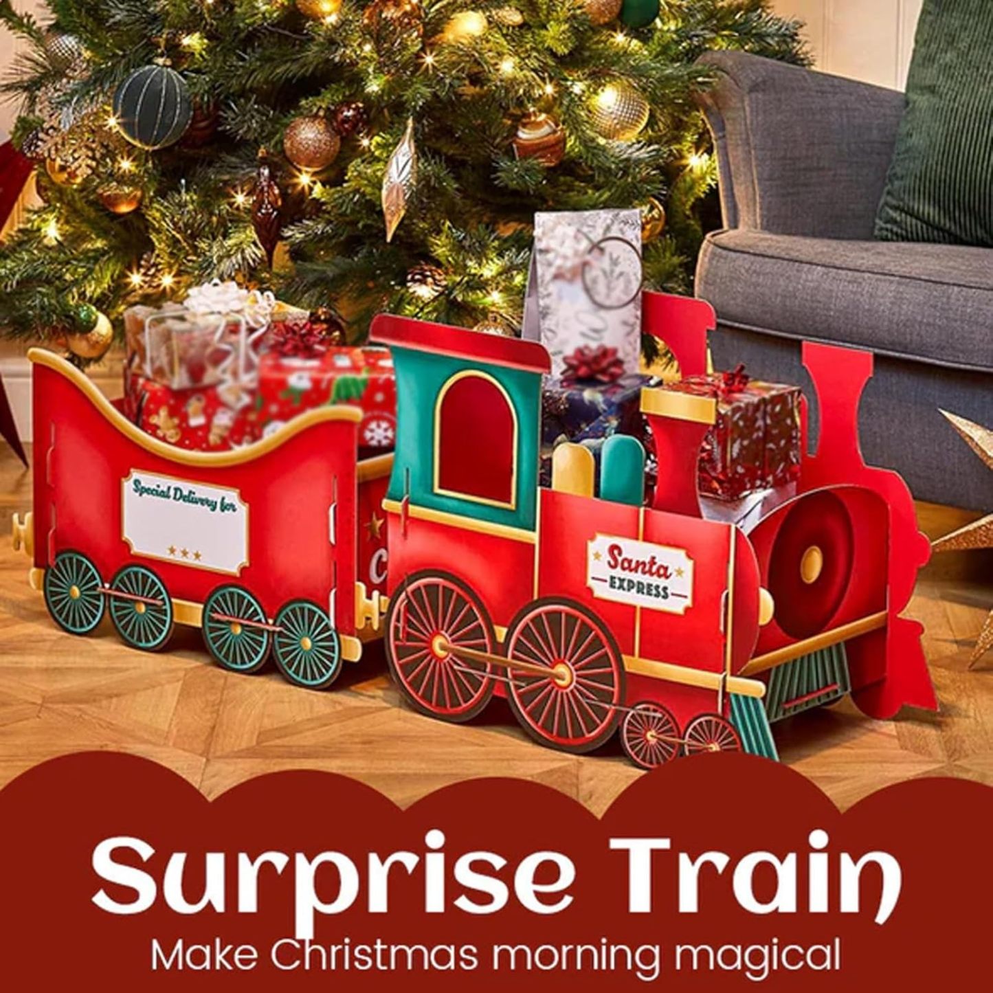 🔥HOT SALE - 49% OFF🔥-  Wooden Christmas Presents Trains