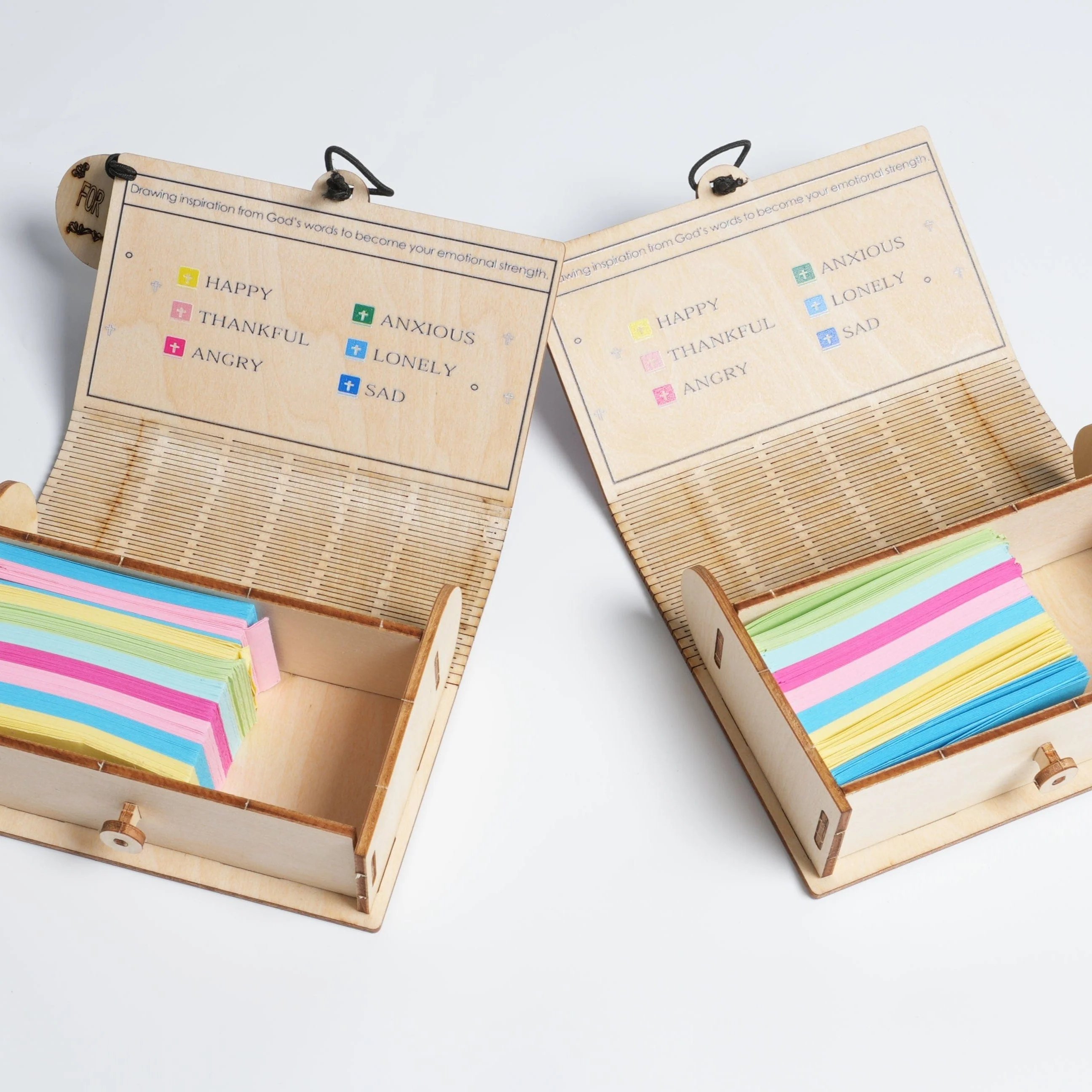 🔥HOT SALE - 49% OFF🔥 - ✝️Handmade Wooden Bible Verses Box - Daily Bible Verses (🎁 A Reminder of God's Words💖)