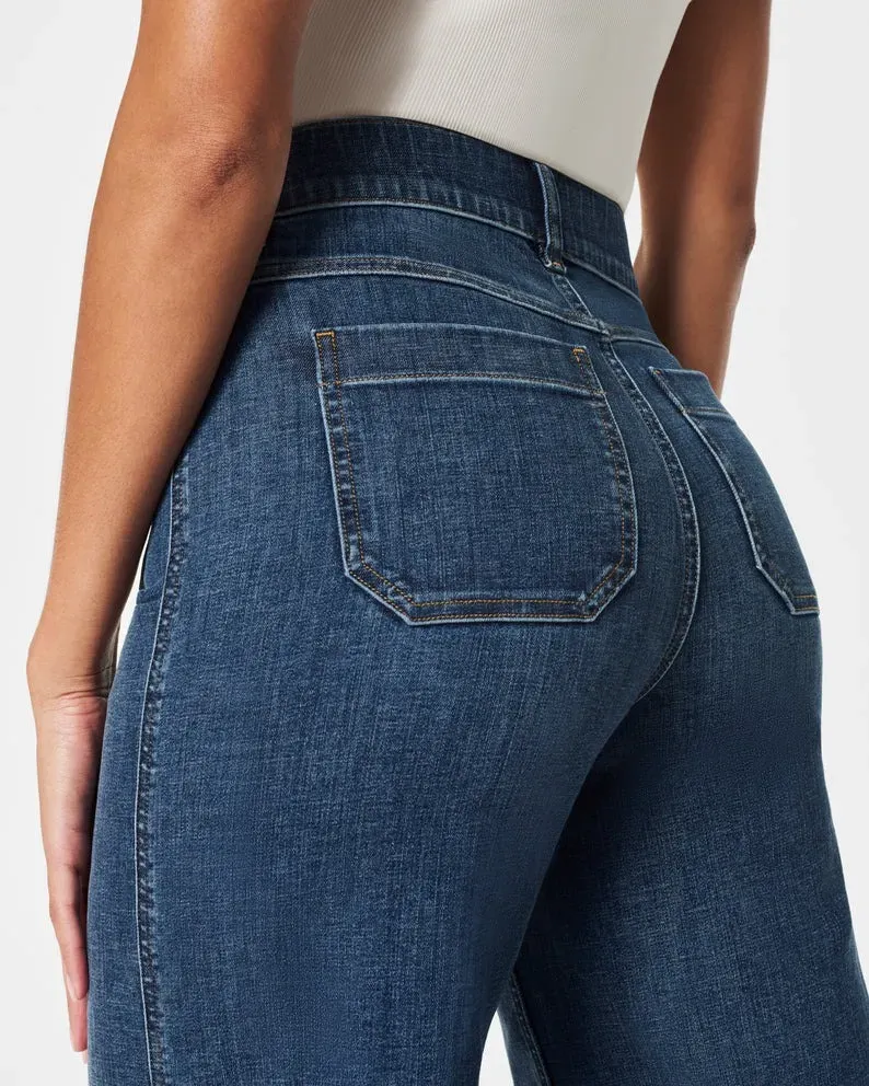 Tummy Control Cropped Wide-Leg Jeans 2024 Best Selling Jeans Dropshipping Flare Jeans Mujer Streetwear Baggy Jean