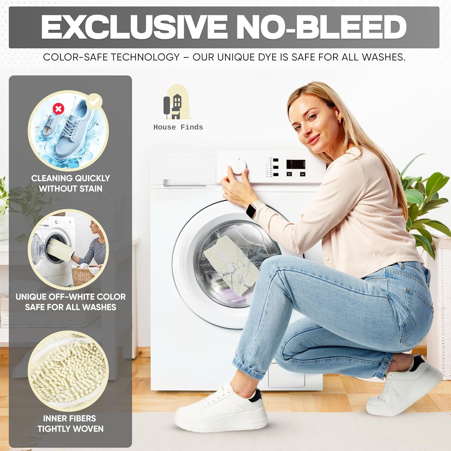 Shoe Washing Machine Bag | Laundry Shoe Bag for Washer and Dryer - Reusable Sneaker Washing Machine Bag - Suitable for All Footwear Types and Sizes | Fits One Full-Size Pair of Shoes