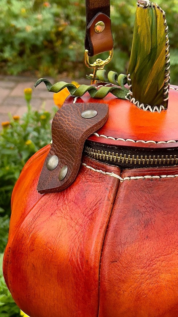 🔥HOT SALE - 49% OFF🔥-🎃The Great Purely handmade leather Pumpkin Bag
