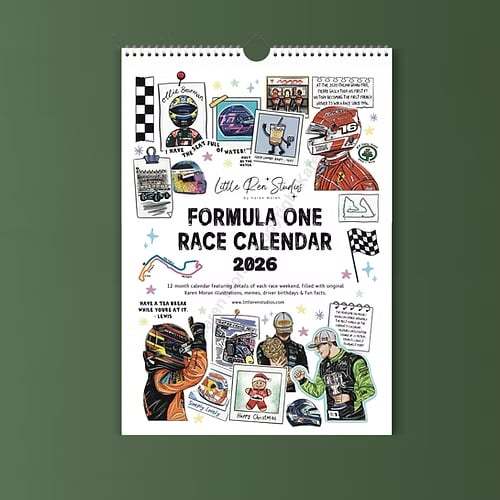 LAST DAY 49% OFF - F1 Scrapbook Race Calendar 2026 �� The Ultimate Fan��s Race-Ready Wall Calendar