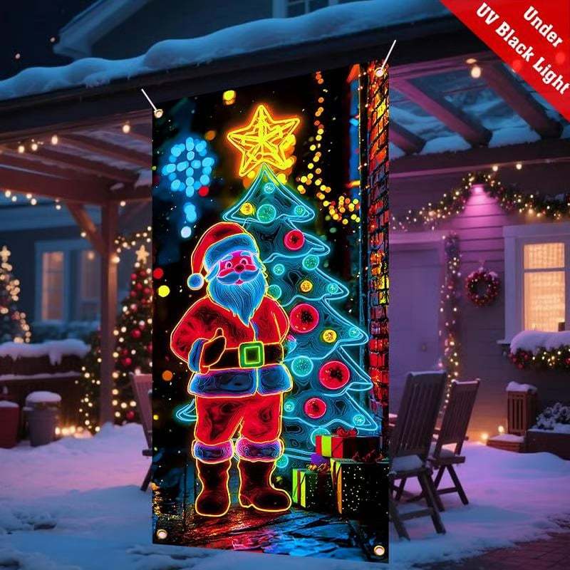 🏆Flash Sale⚡8K+ SOLD! Almost Gone-💥Fluorescent Christmas Door Cover Party Banner