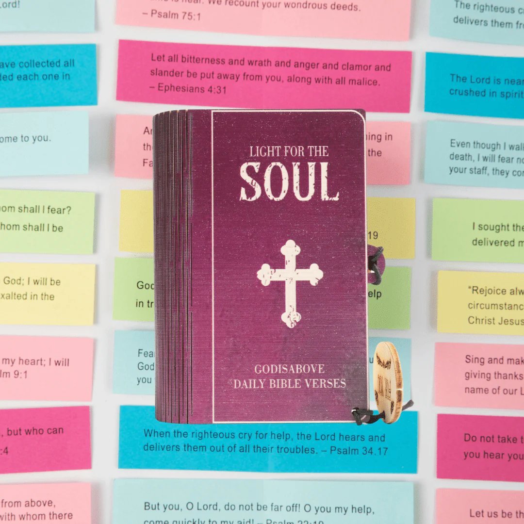 🔥HOT SALE - 49% OFF🔥 - ✝️Handmade Wooden Bible Verses Box - Daily Bible Verses (🎁 A Reminder of God's Words💖)