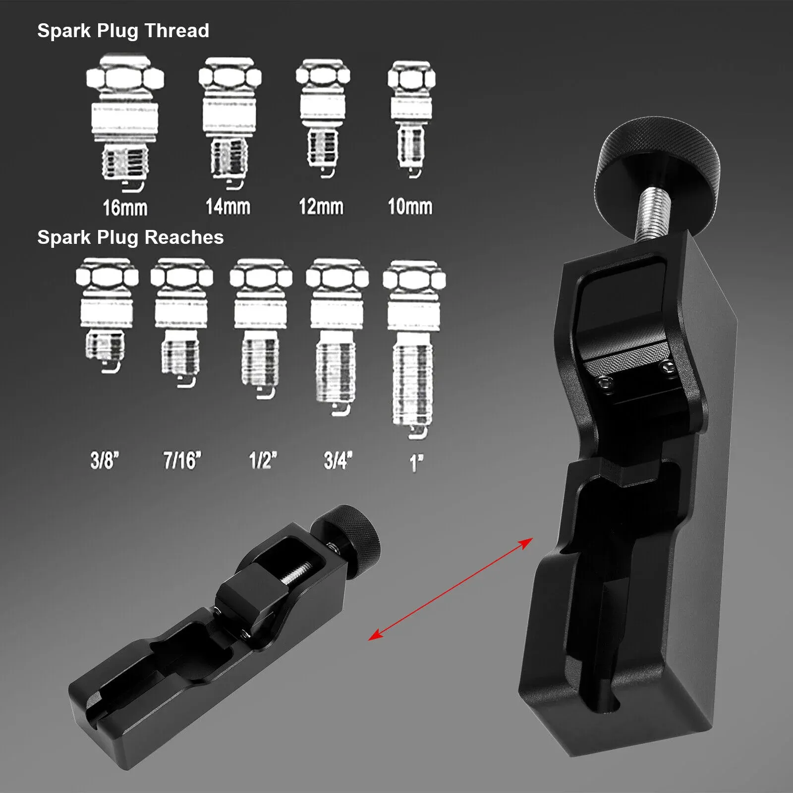 Universal Spark Plug Gap Caliper Tool For Most 10mm 12mm 14mm 16mm Spark Plugs