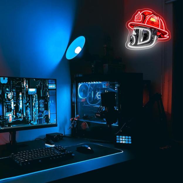 🧑‍🚒Firefighter Helmet Neon Sign🎁