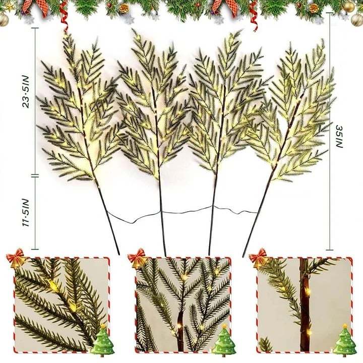 🔥HOT SALE - 49% OFF🔥-🎄 35" Christmas Lighted Norfolk Pine Branches
