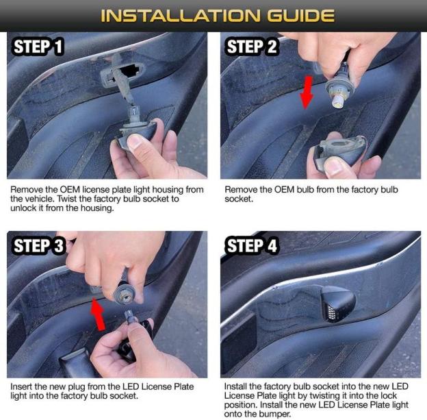 🔥LAST DAY 49% OFF -🚗💡Super Bright 36-Piece LED License Plate Light Kit