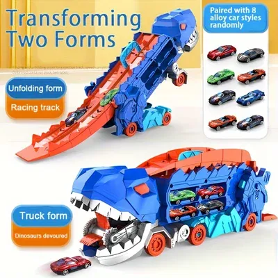 🚗Transport Dinosaur Truck with Foldable Sliding