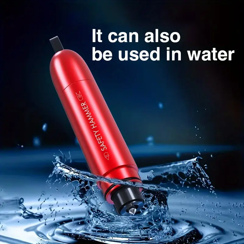 Emergency Car Safety Hammer - Seat Belt Cutter & Window Breaker Keychain, Fit for All Vehicles