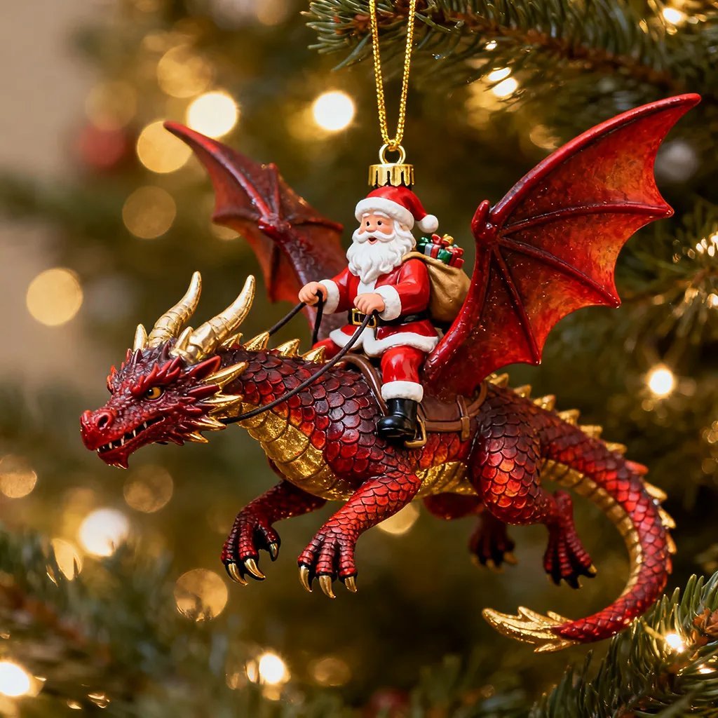 Last Day Promotion 49% OFFSanta��s Dragon Riders Ornament Collection