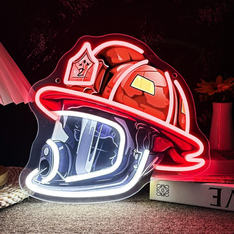🧑‍🚒Firefighter Helmet Neon Sign🎁