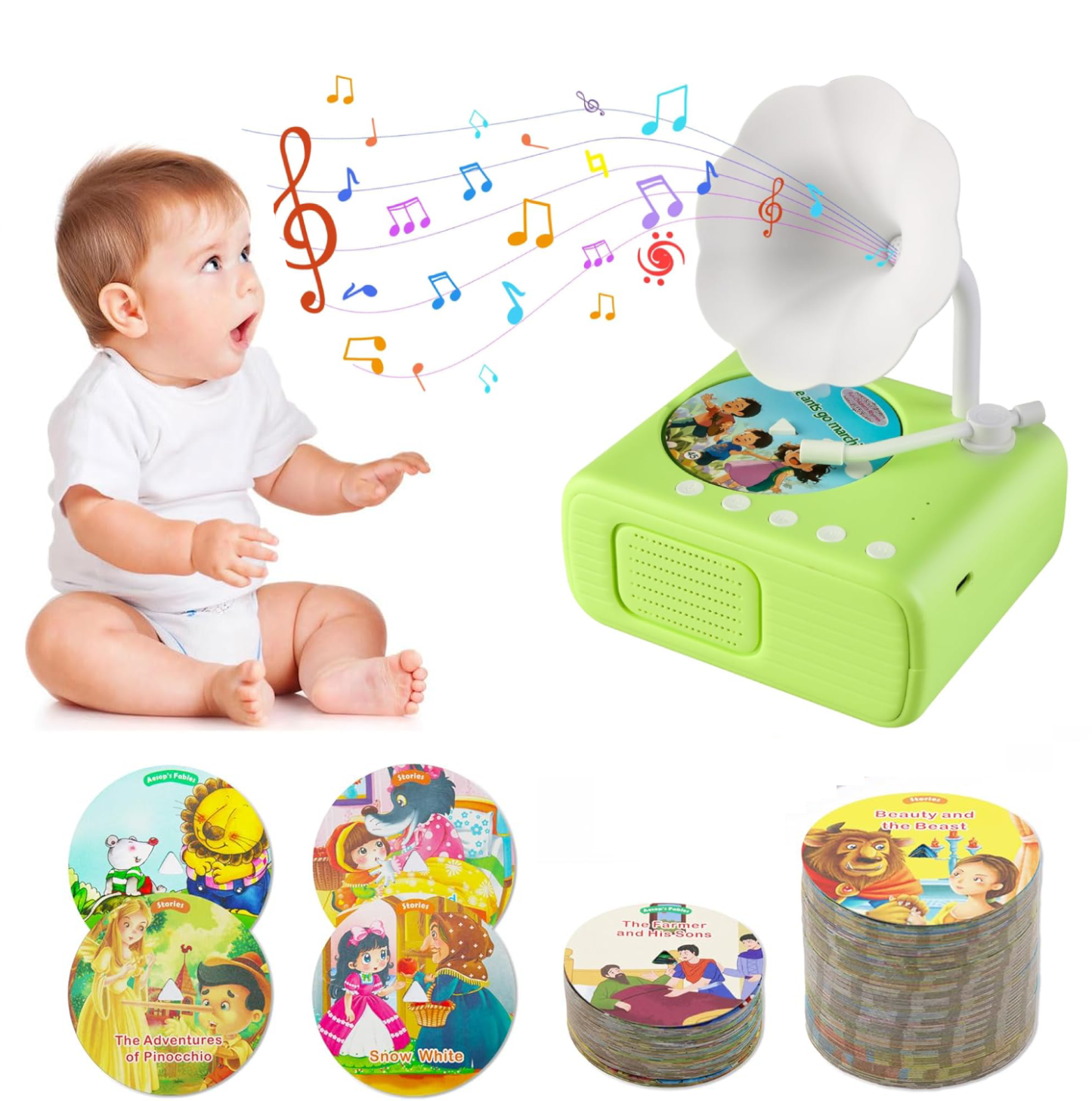 🌟Spring limited time offer 48% off🎶 - Early Education Kids Phonograph Story Machine