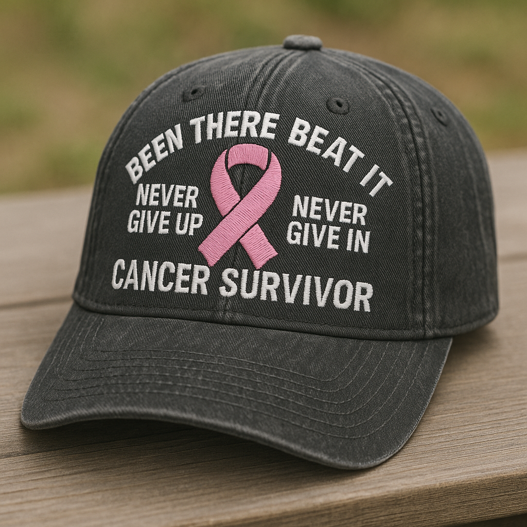 🔥HOT SALE - 49% OFF🔥Cancer Survivor Embroidered Hat – "Never Give Up" Purple Ribbon Hat