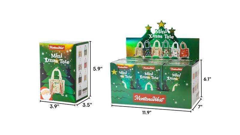 🔥LAST DAY 50% OFF🎄Montana West Mini Xmas Tote Blind Box Gift for Holiday Suprises