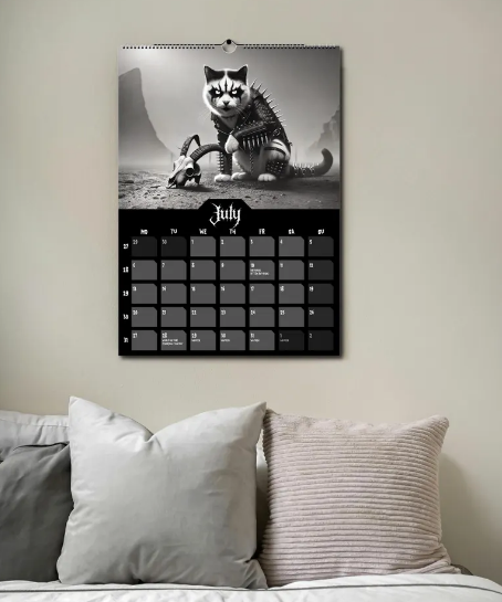 🔥LAST DAY 49% OFF ❤️-Black Metal Cats 2026 - Wall Calendar 2026