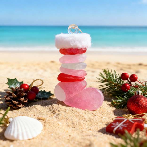 🔥Last Day 49% OFF -🌊Handmade Sea Glass Christmas Ornament