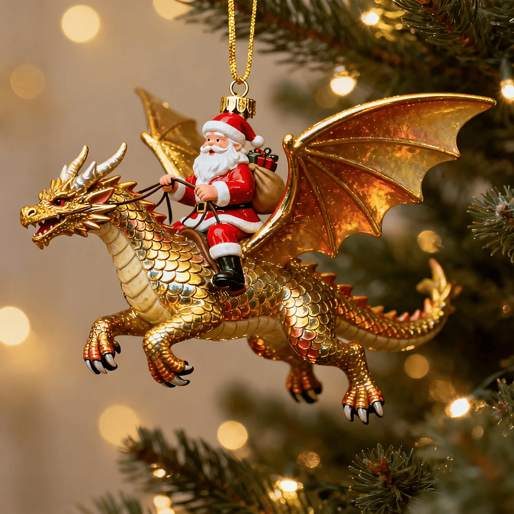 🔥HOT SALE - 49% OFF🔥🎄Santa’s Dragon Riders Ornament Collection