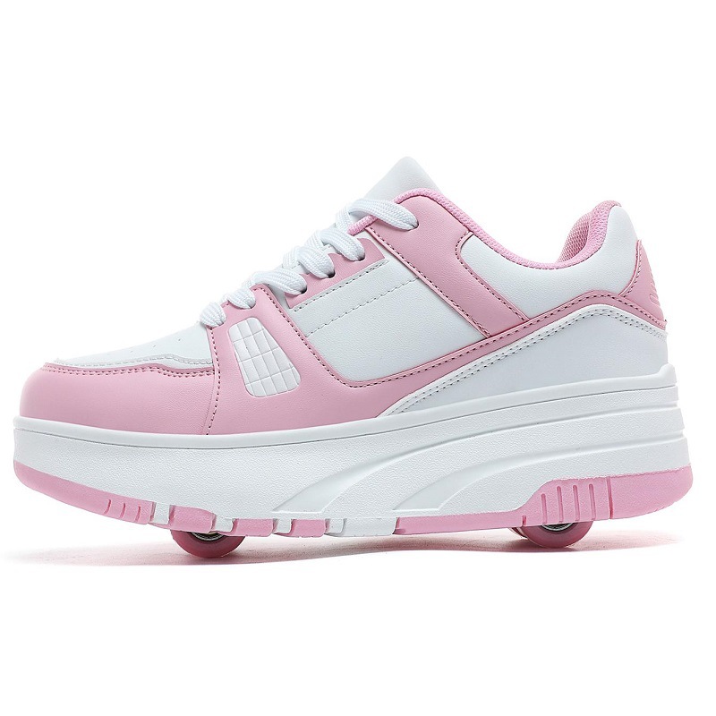 "Dual-purpose" Retractable Kids Roller Shoes with LED Lights