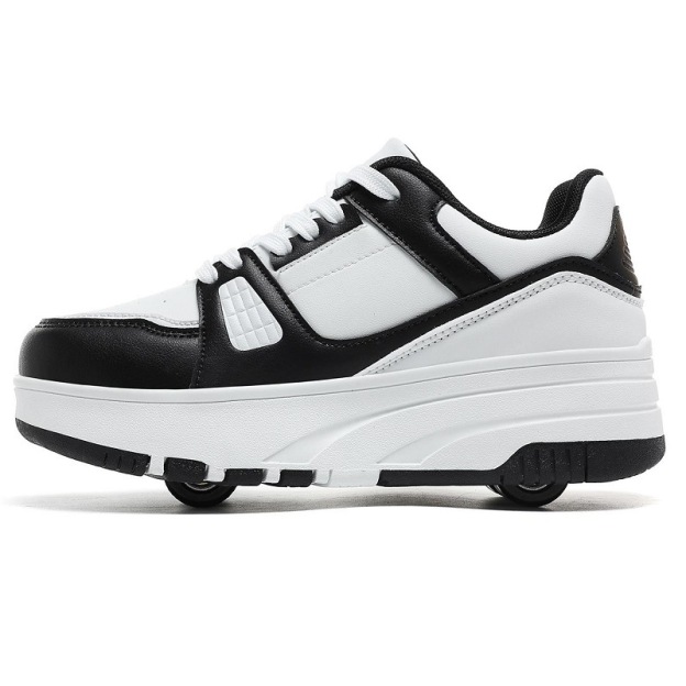 "Dual-purpose" Retractable Kids Roller Shoes with LED Lights