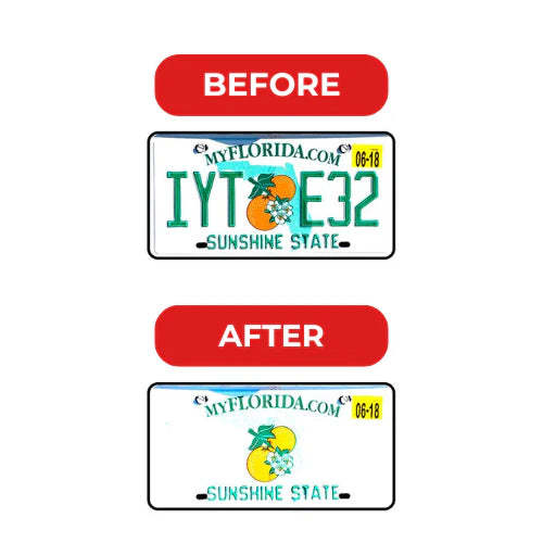 Reflective License Plate Stickers (Numbers)