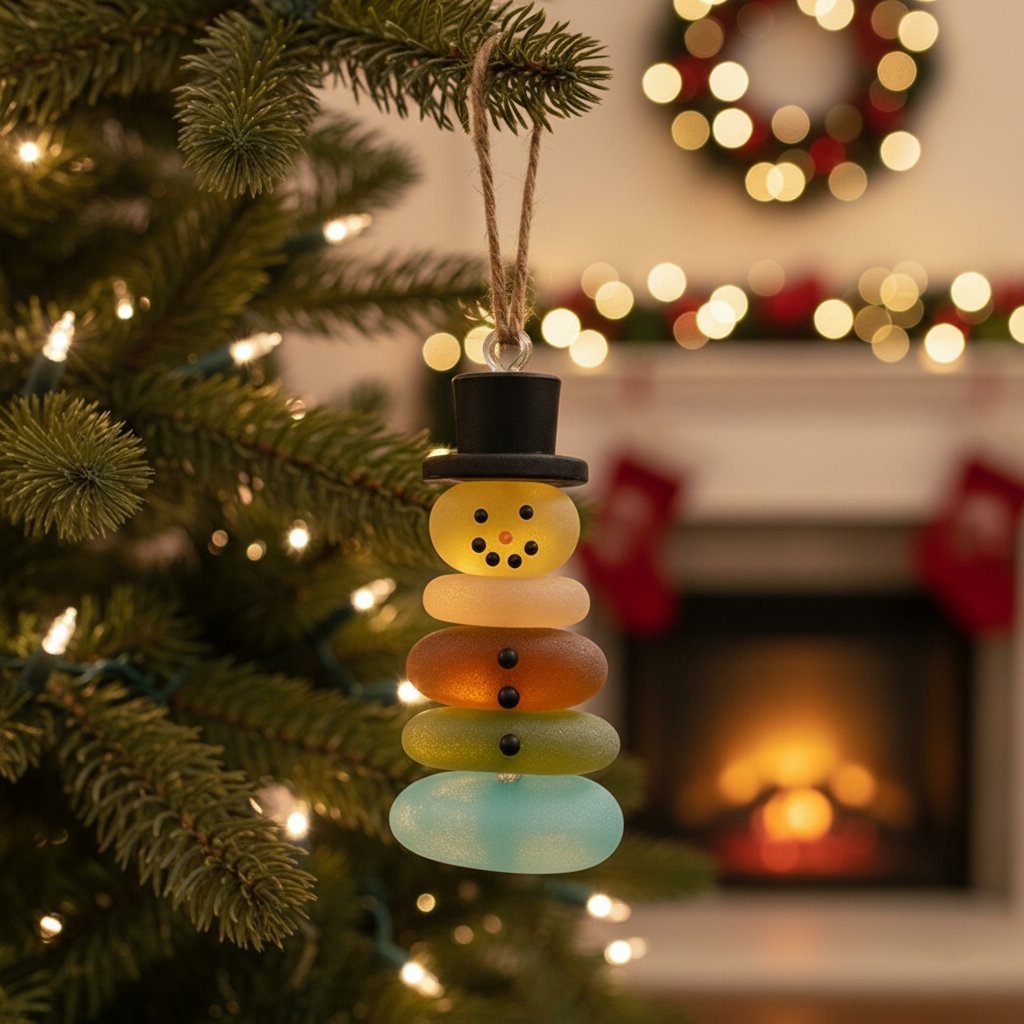 🔥Last Day 49% OFF -🌊Handmade Sea Glass Christmas Ornament